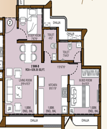 JVM Spectrum Yashaswi Nagar Thane 1BHK Plan
